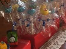 Thomas the Train Cake Pops for a 2 year olds birthday