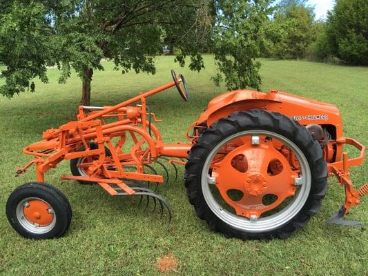 Little Allis Chalmers G Garden Tractor with new paint.