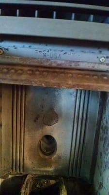 A new stove falling apart in less than a year.