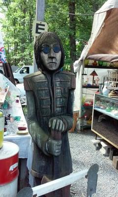 Beatles wood sculpture @ Shupp's Grove.