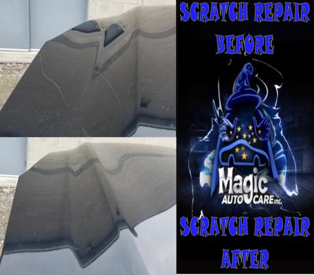 BEFORE AND AFTER :MAGIC: SCRATCH REPAIR