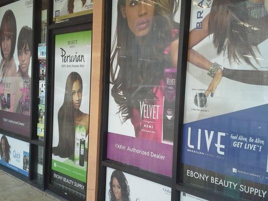 Ebony Beauty Supply Store Front, Normandy Village Shopping Center, Stockton, CA.