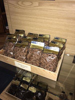 Locally made chocolate covered pretzels