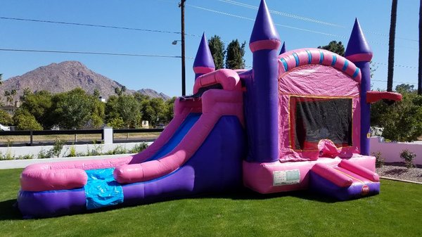 Princess combo. 15x30Ft with slide, pool, basketball hoop and pop up obstacles