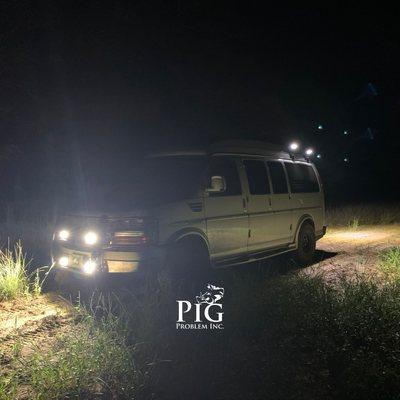 Pig Problem Inc Hunting Van its our mobile Hunting Blind