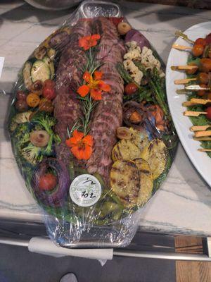 Beef tenderloin display...came with honey mustard, horseradish and brioche rolls. SO GOOD.