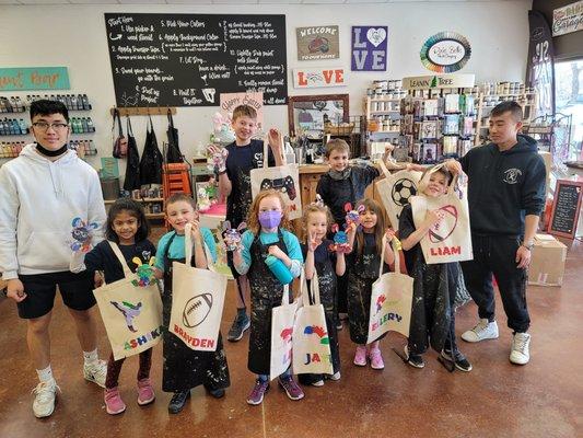 Tote Bag fun at Kids Camp!!