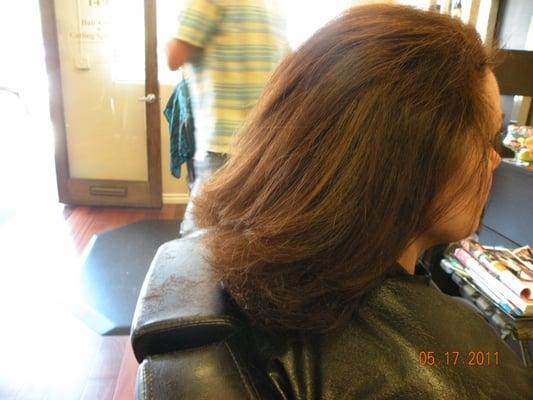 Hair after Brazilian Blowout