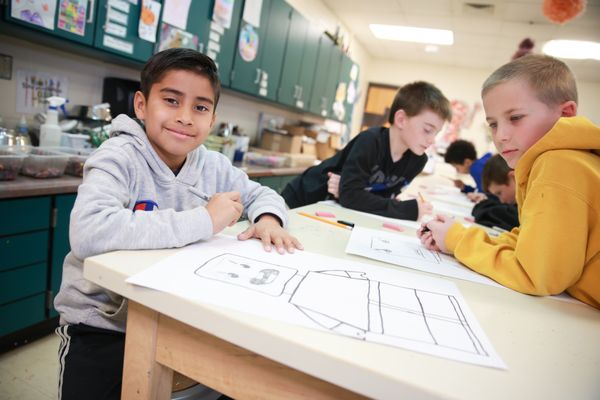 Cooley Springs-Fingerville Elementary School Student Enjoying Class