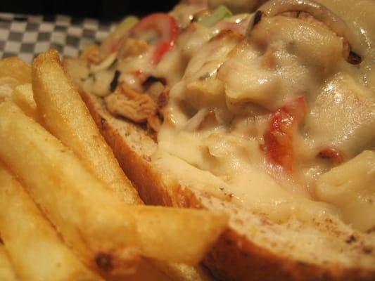 Chicken Philly Cheesesteak Sandwich