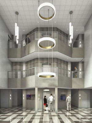 Design for building Lobby - Rendering by Renderworks