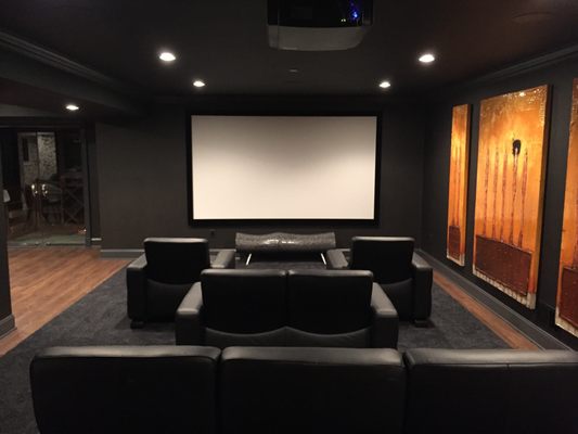 We installed this beautiful 7.1 home theater in the basement of our clients home, it was part of the entire home project.