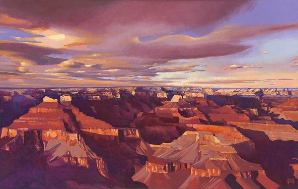 Grand Canyon Panorama, oils on canvas, giclee prints