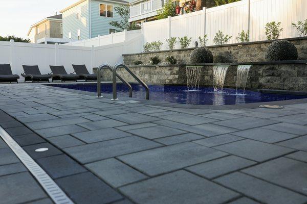 Paver pool deck