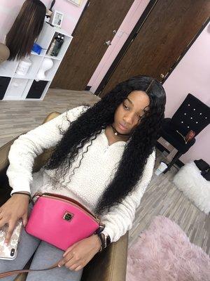 Lace closure sew-in