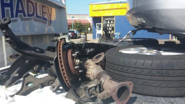 Parts removed when only needing a new transmission