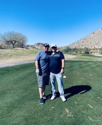 Me and the Pops! Beautiful course.