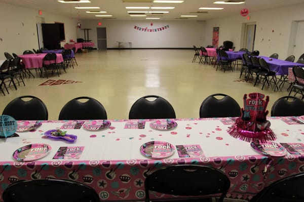 Blank walls make the perfect canvas to decorate for your event.