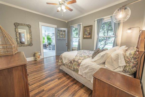 Queen Downstairs Bedroom with Porch Access