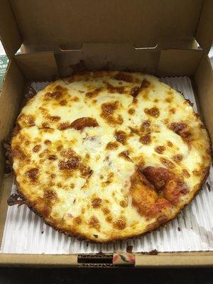 This is their small pepperoni Pizza.  I went through the drive thru.  It was a take and go Pizza.  It was fresh and hot.  Really good.