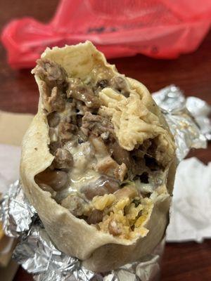 Super burrito with steak