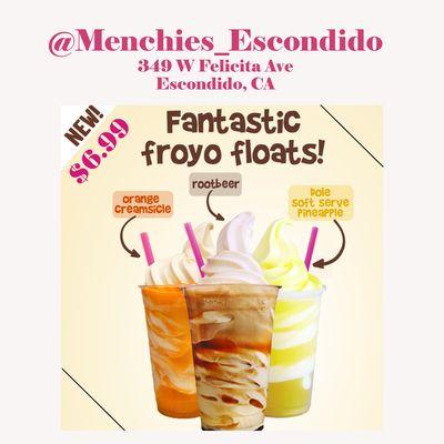 Sip into Happiness with Menchie's Fantastic Froyo Floats just for $6.99 at Menchies Frozen Yogurt - Escondido, CA