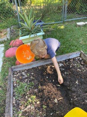 Kids can help in the garden and learn about nature