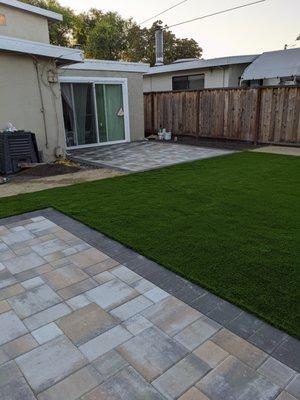 finished artificial turf