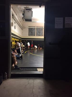 Doorway to Champions!  Only a few can hang.  The rest just watch.  You gotta be strong mentally and physically to do this sport.