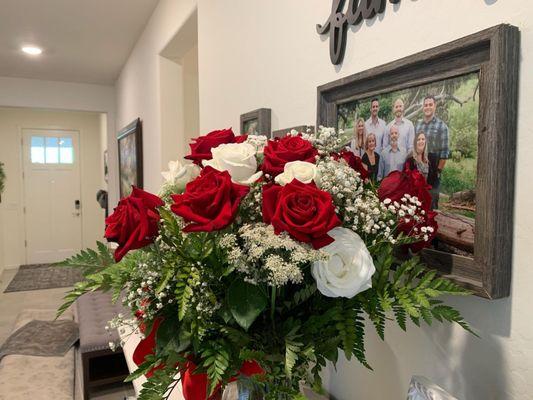 Deluxe bouquet of roses 1 week after delivery