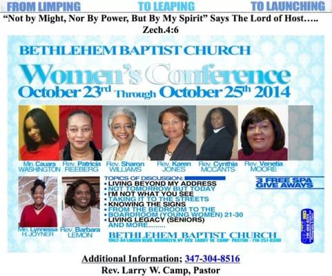 This year's Womens Day Conference at Bethlehem Baptist Church!