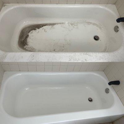 Bathtub deep cleaned.