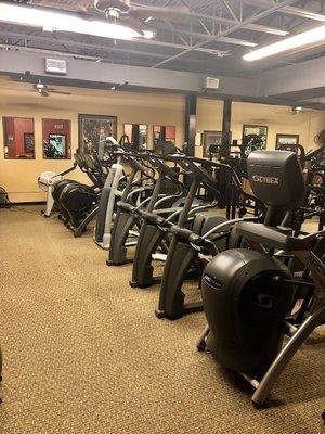 Arc trainers, row machine, ellipticals