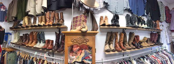 Vintage boot wall.