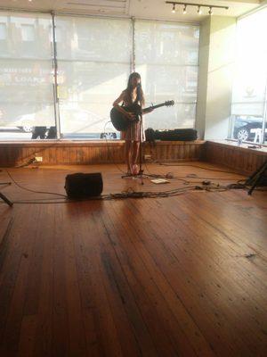 Morgan Erina plays at Arnold's Tea as part of the 2018 Dueschtown Music Festival