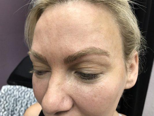 Microblading after touchup