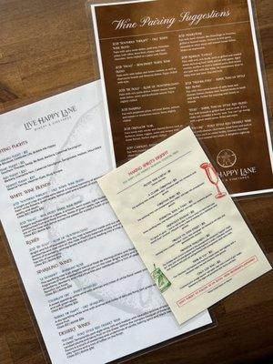 Get to know our wines while you drink them. Our menus feature descriptions so you can fall in love with them even more.