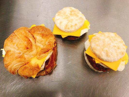 Breakfast sandwiches