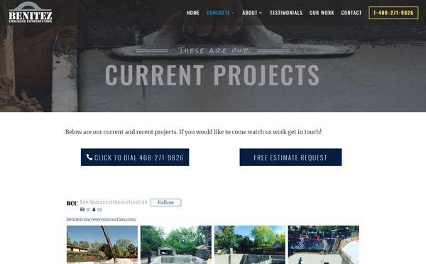 Benitez Concrete Projects Page