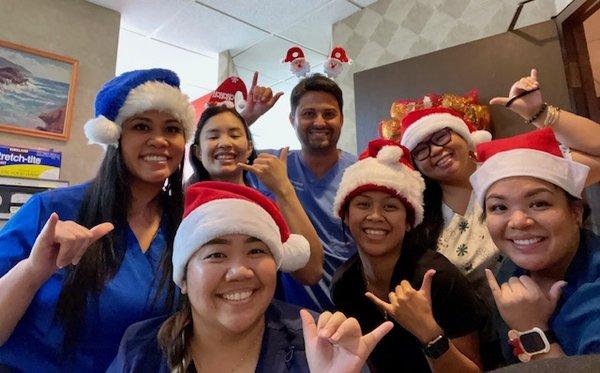 2022 Christmas spirit week: Shaka Santa Friday with Dr. Patrick Haines