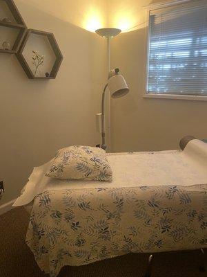 One of our four  treatment rooms.  This one is the Wood room