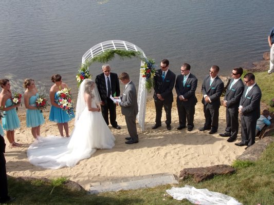 Lakefront wedding we did.