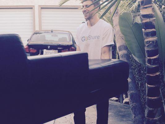 Moving a couch is easy with a GoShare delivery professional