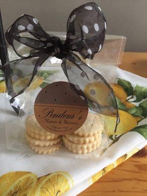 Lemon shortbread cookies.. Make great little "thank you" gifts