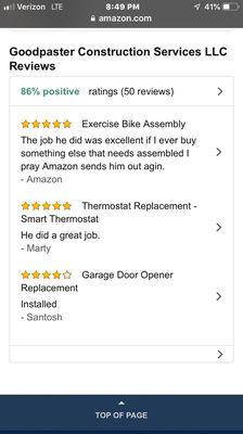 Reviews on Amazon