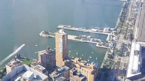 View of Tribeca Park from the top of the Freedom Tower.