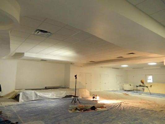 Acoustic Ceiling project #ceiling tiles #ceiling remodeling #Acoustic Ceiling