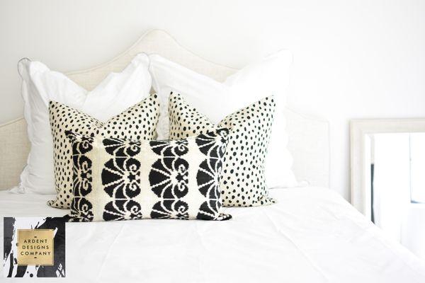 Guest Bedroom with playful prints.