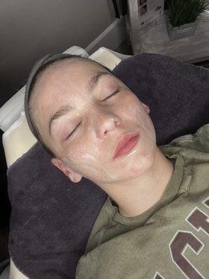 One of my main specialties: Teen Facials/Skincare! Here we are using #EminenceOrganics Clear Skin line