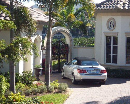 Garage, Gate, and Motor Court